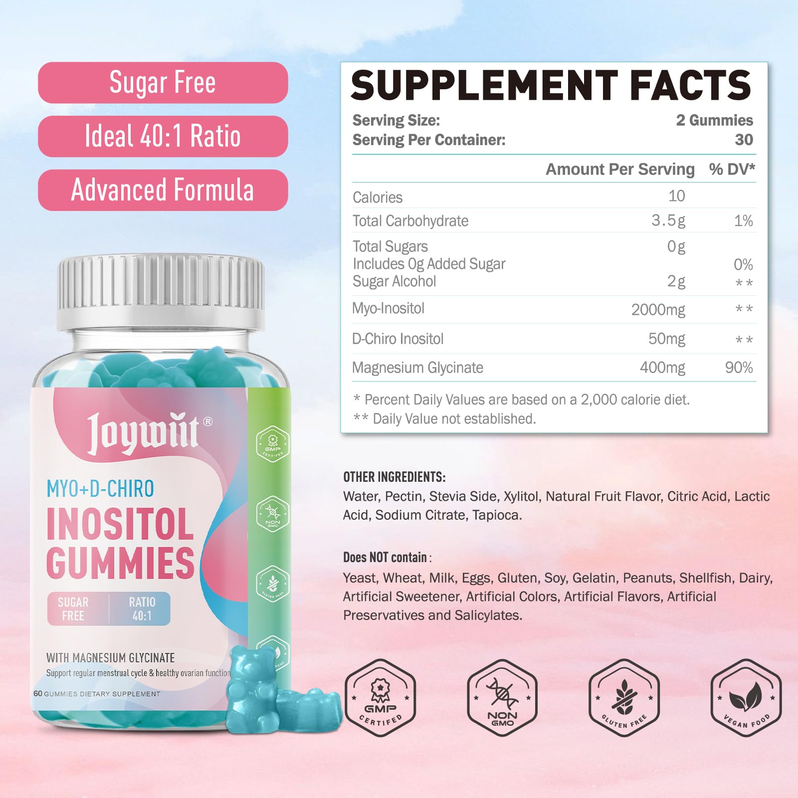 Sugar Free Inositol Gummies - JOYWIIT