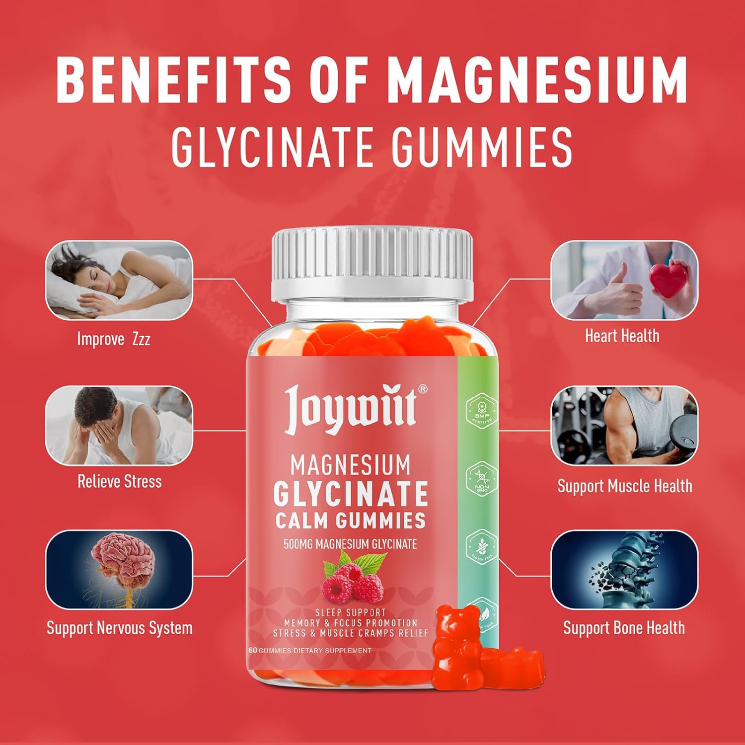 Magnesium Glycinate Gummies（120 Count） - JOYWIIT